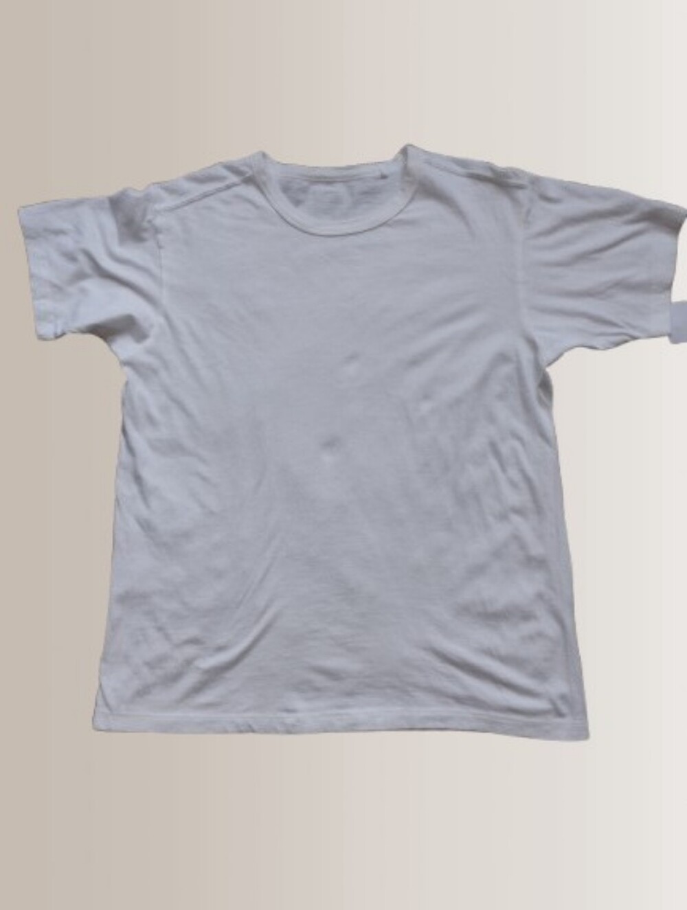 NEW Buck Mason Round Hem T-Shirt Size L White